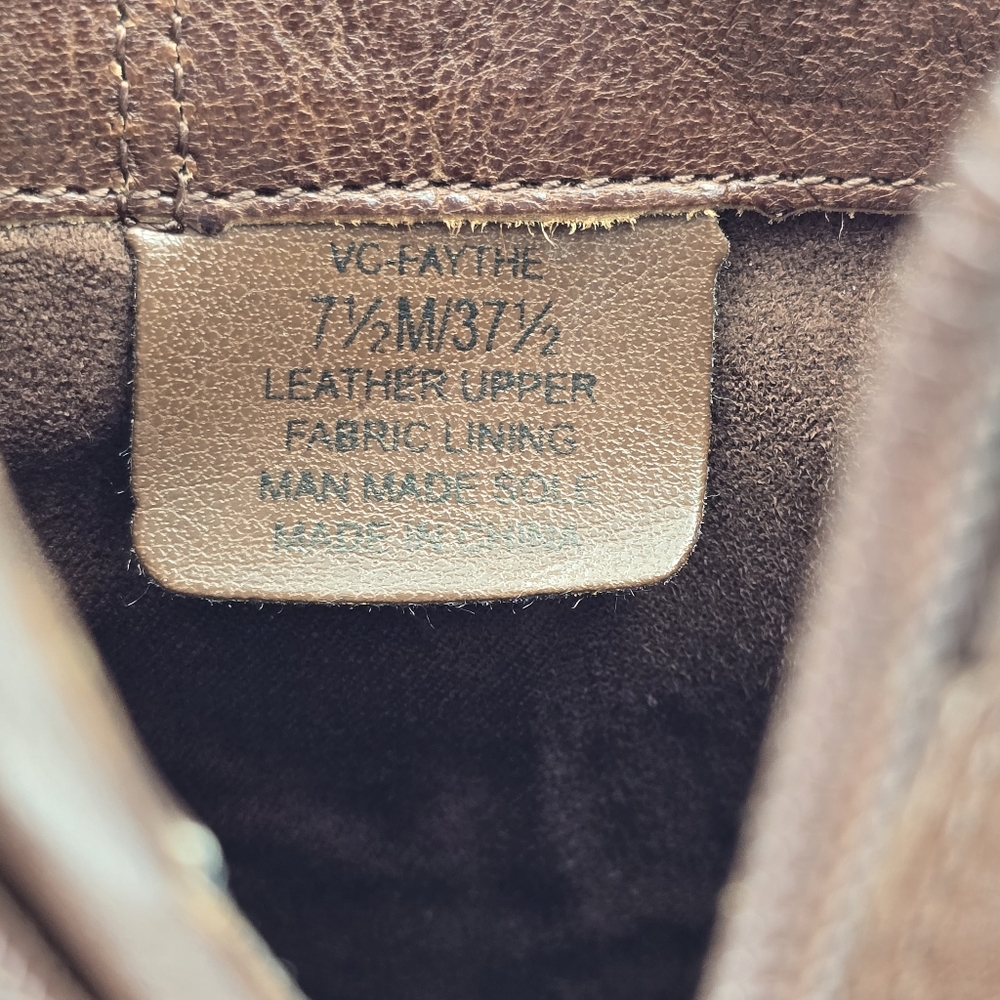 Like-New Vince Camuto Faythe Layered Heeled Ankle Booties, Brown, Women's 7.5M - Picture 10 of 16